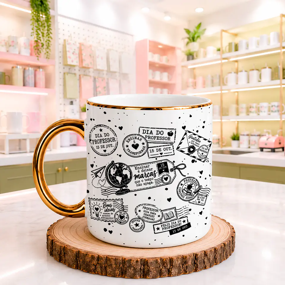 10 Artes para Caneca Dia dos Professores Minimalista Arquivo Editável 2