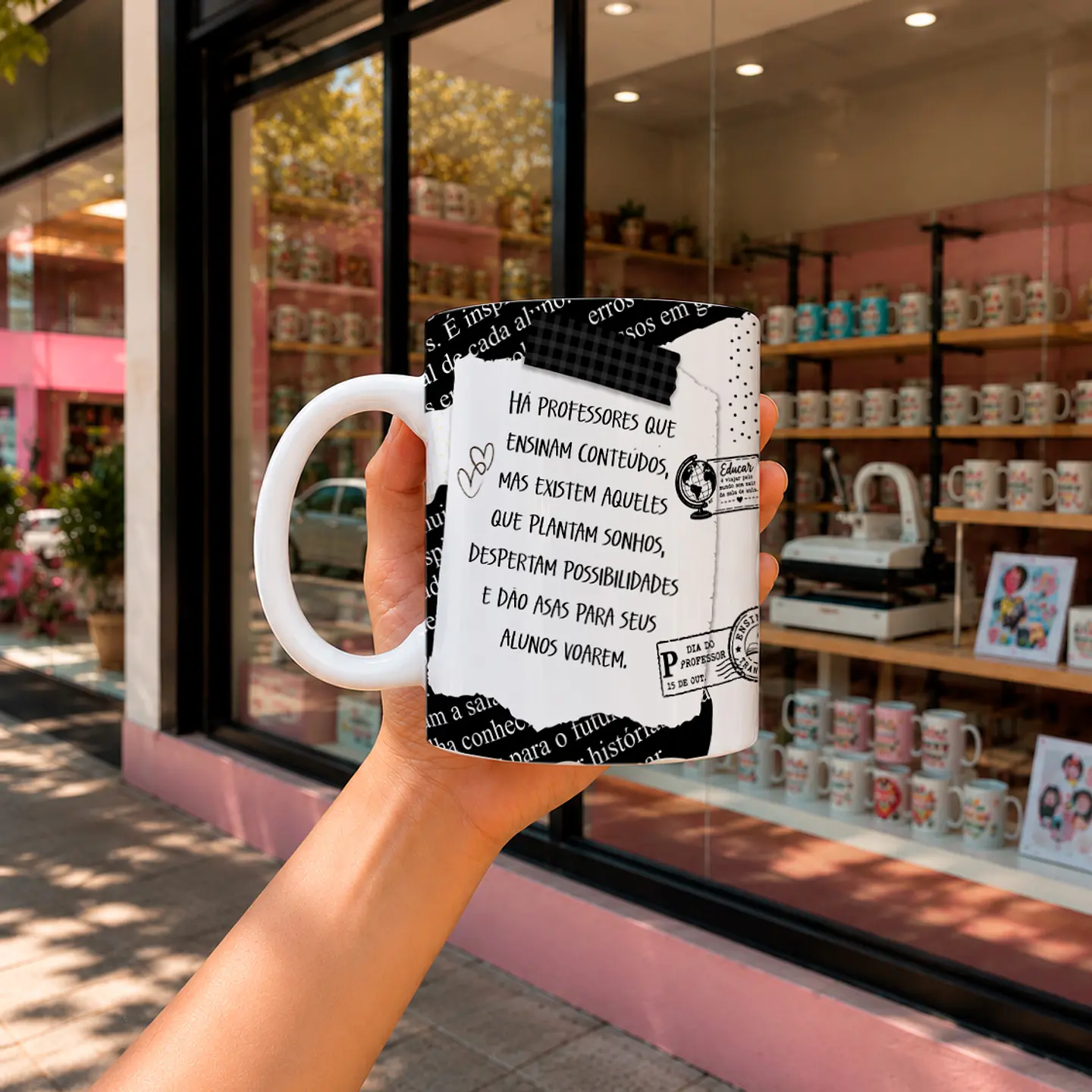 10 Artes para Caneca Dia dos Professores Minimalista Arquivo Editável 5