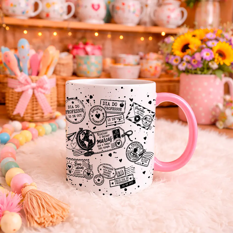 10 Artes para Caneca Dia dos Professores Minimalista Arquivo Editável 6