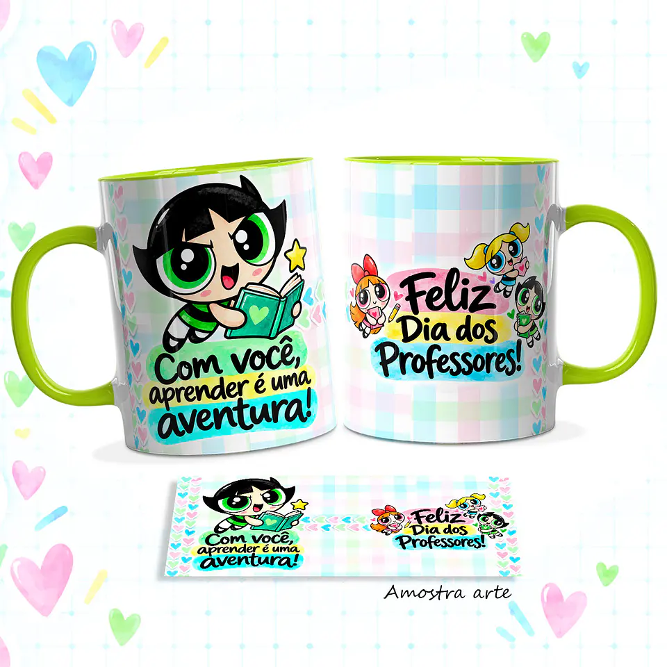 12 Artes para Caneca Professoras Superpoderosas - Meninas Super Poderosas Arquivo em Jpg 4
