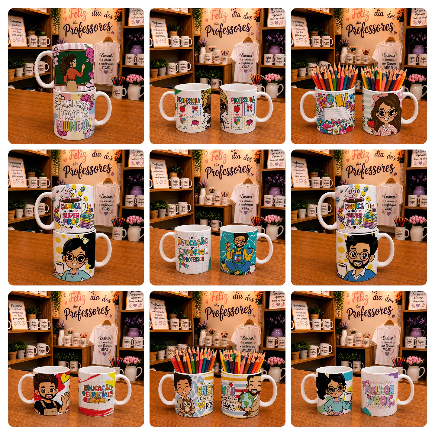 25 Artes para Caneca Dia dos Professores Arquivo em Jpg  2