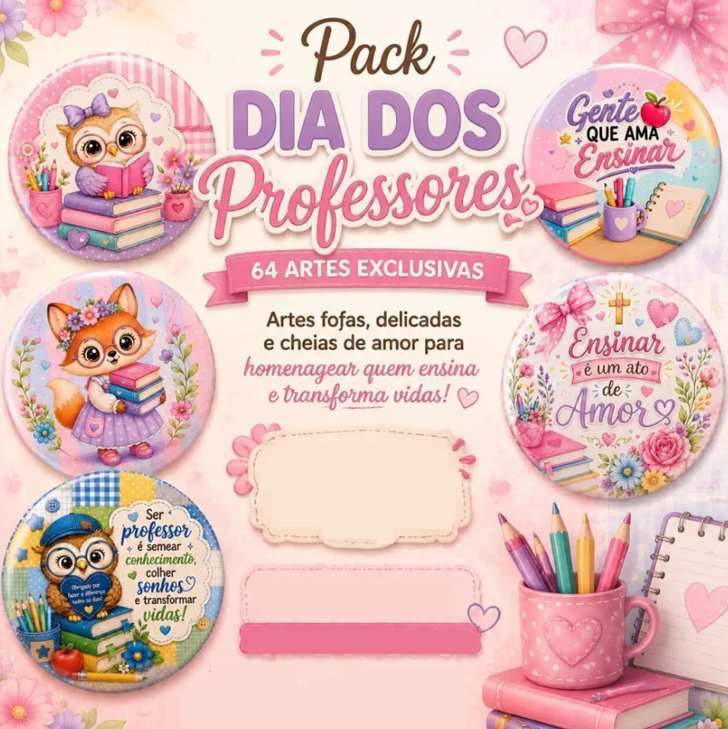 Artes para Bottons Dia dos Professores Arquivos em Pdf 8