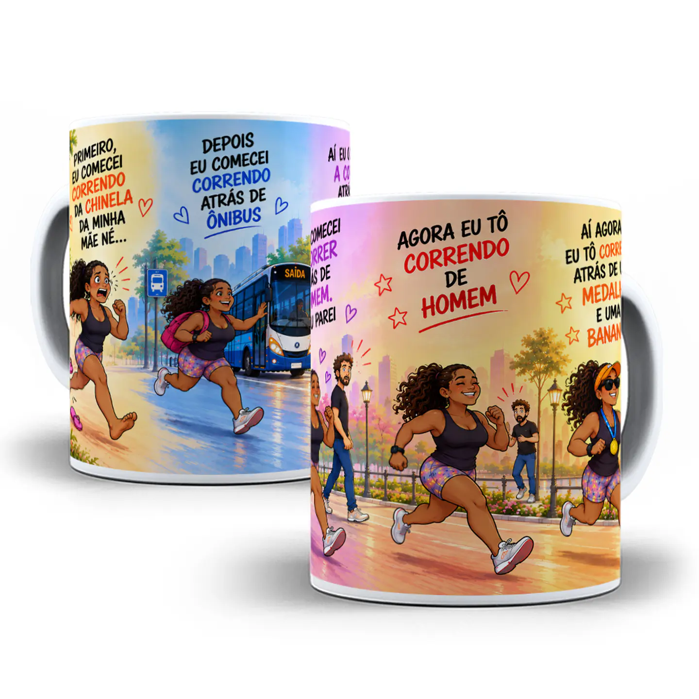 Artes para Caneca Primeiro eu Comecei correndo da chinela da minha mãe né - Afro  em Png  1