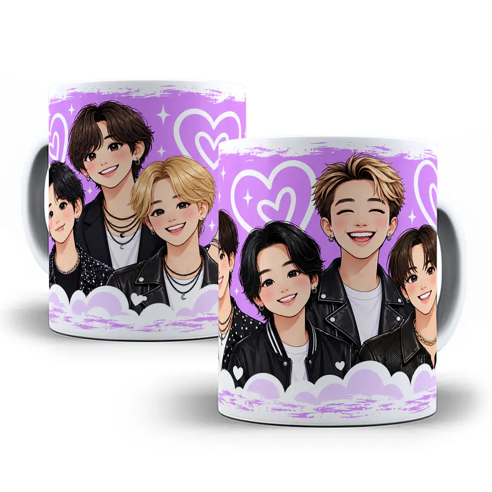 3 Artes para Caneca BTS Arquivo em Jpg  2