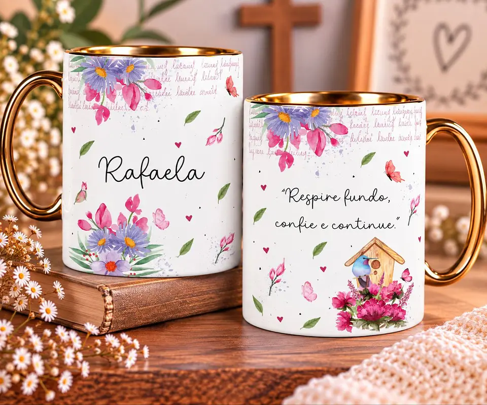 8 Artes para Caneca Frases Inspira e Floresça Arquivo em Jpg 2