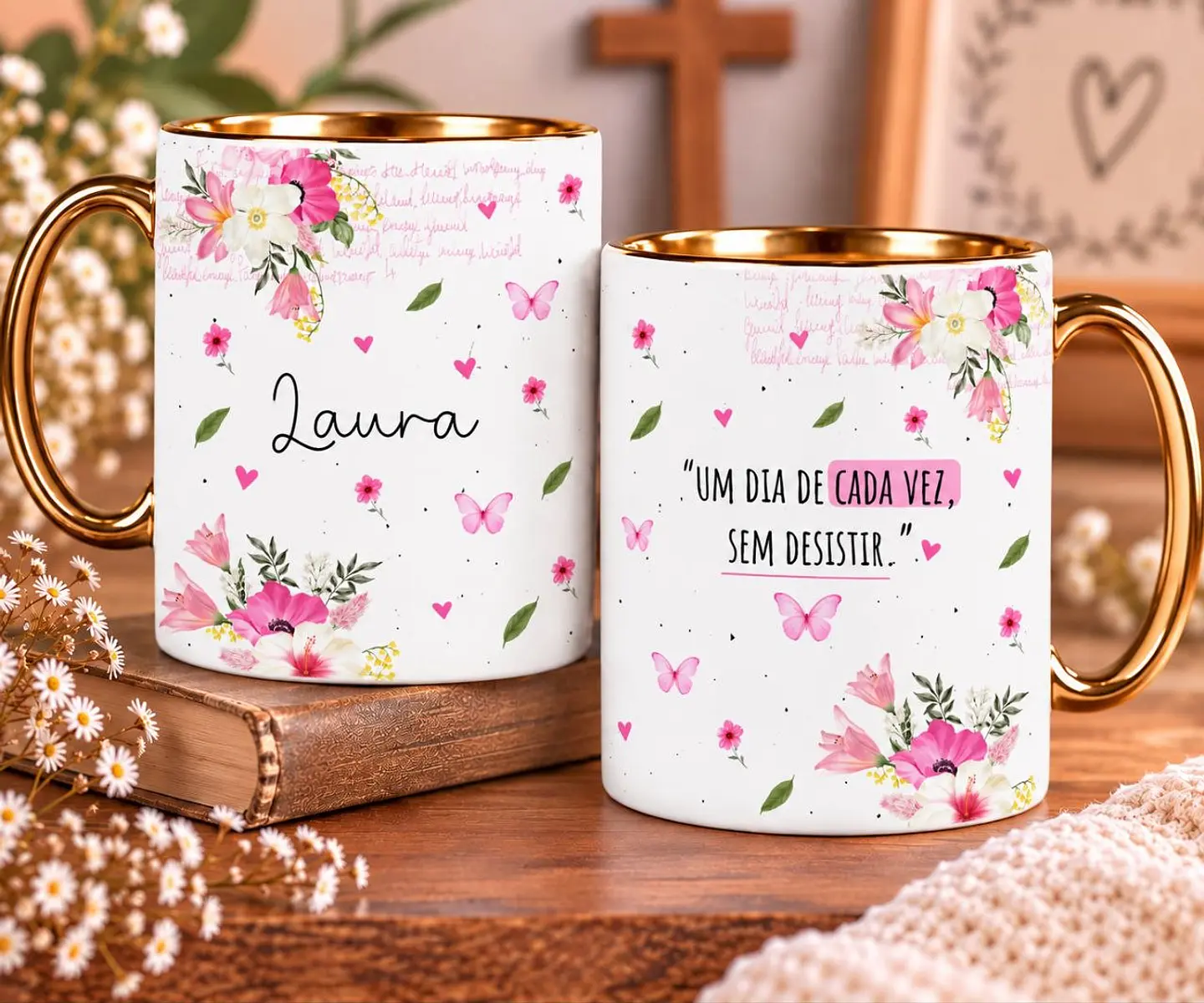 8 Artes para Caneca Frases Inspira e Floresça Arquivo em Jpg 3