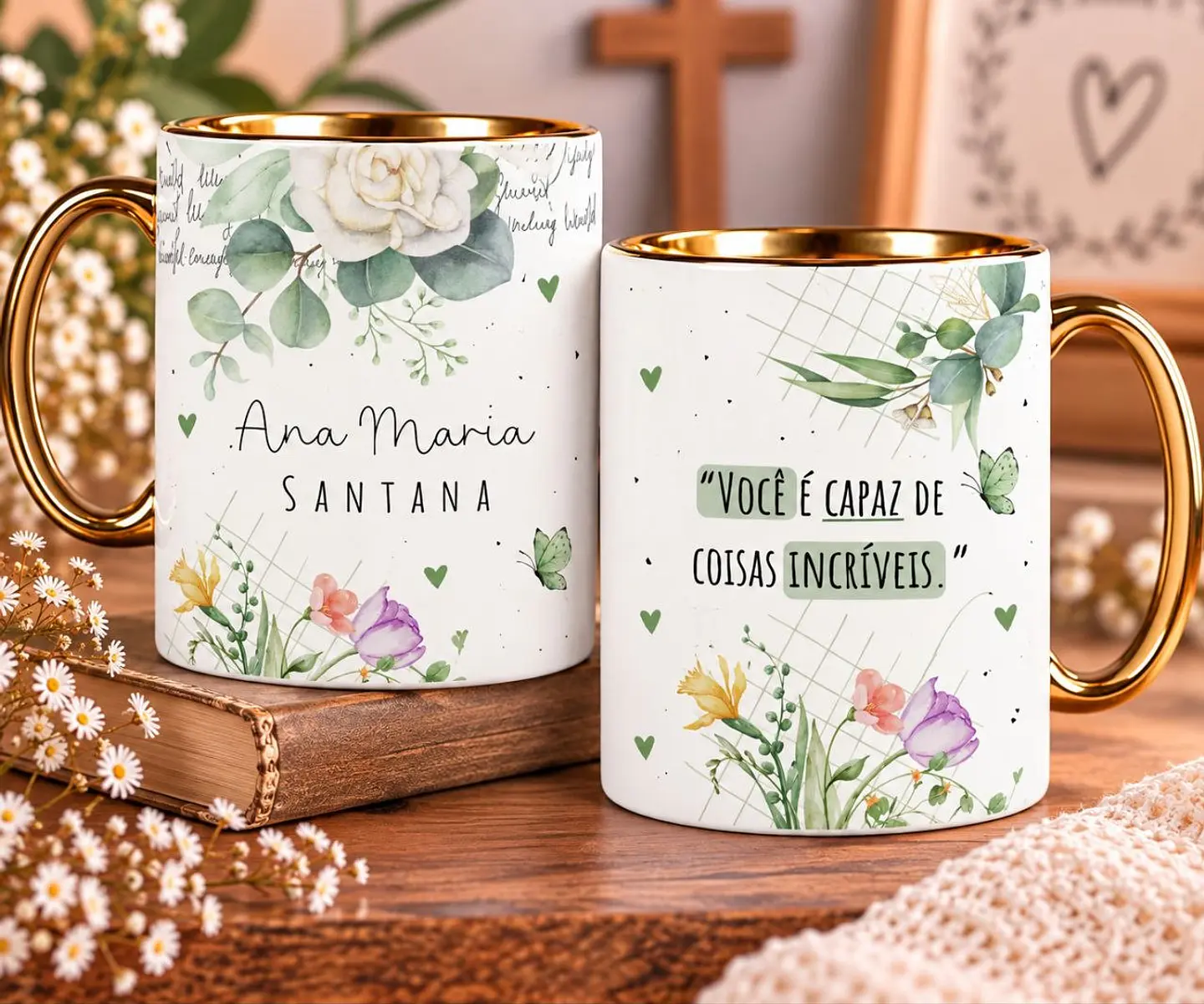 8 Artes para Caneca Frases Inspira e Floresça Arquivo em Jpg 4