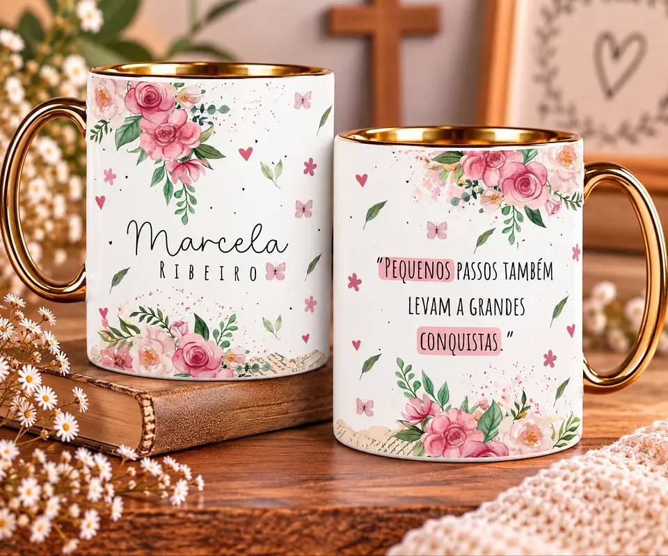 8 Artes para Caneca Frases Inspira e Floresça Arquivo em Jpg 5