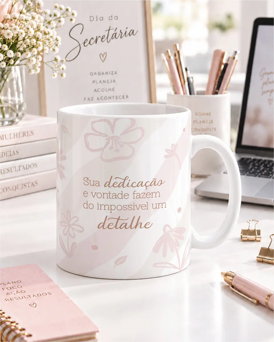 10 Artes para Caneca Dia da Secretária Arquivo Editável  2