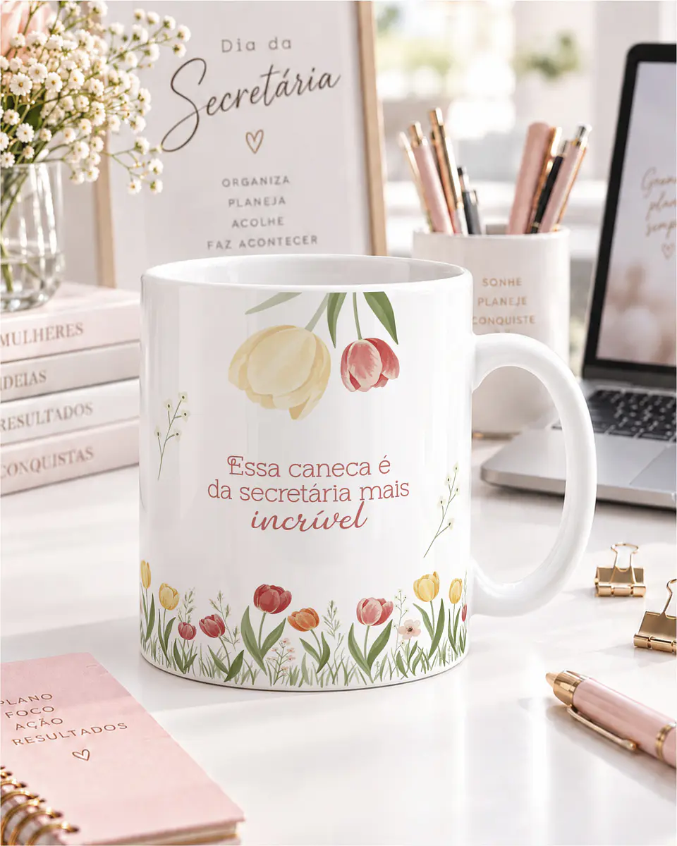 10 Artes para Caneca Dia da Secretária Arquivo Editável  1