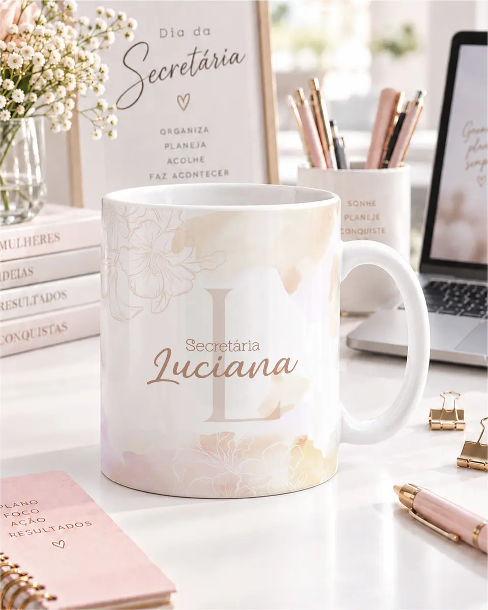10 Artes para Caneca Dia da Secretária Arquivo Editável  6