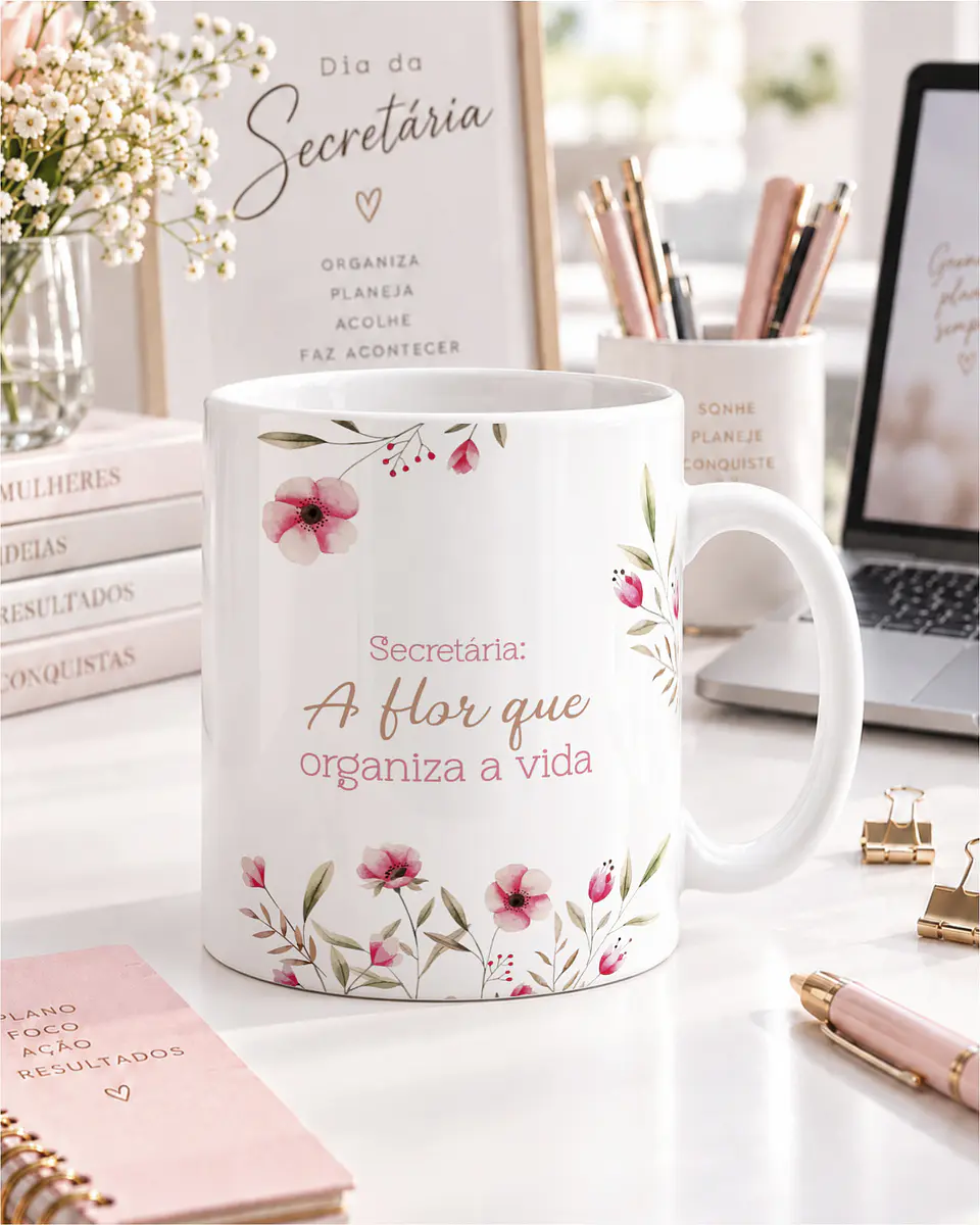 10 Artes para Caneca Dia da Secretária Arquivo Editável  7