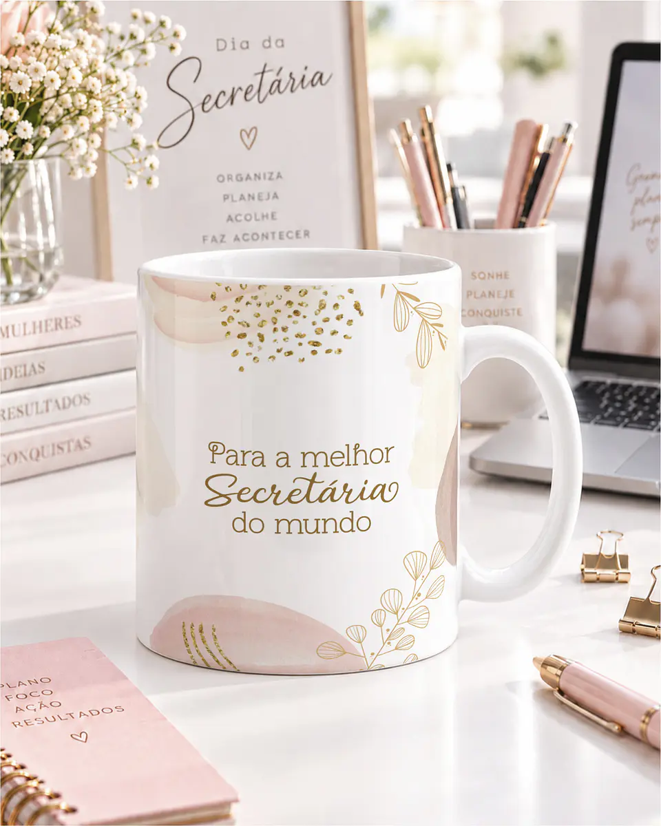 10 Artes para Caneca Dia da Secretária Arquivo Editável  8