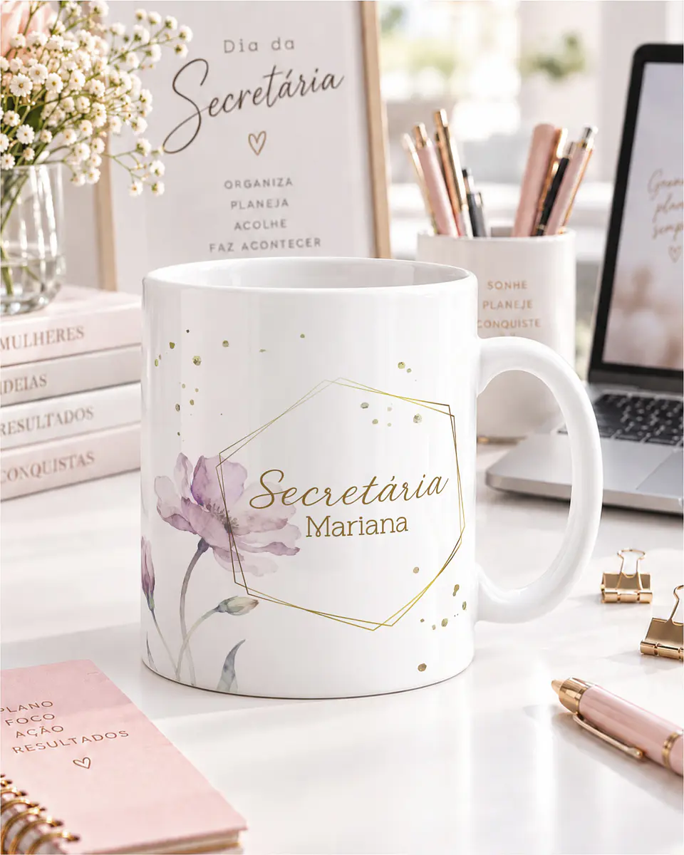 10 Artes para Caneca Dia da Secretária Arquivo Editável  10