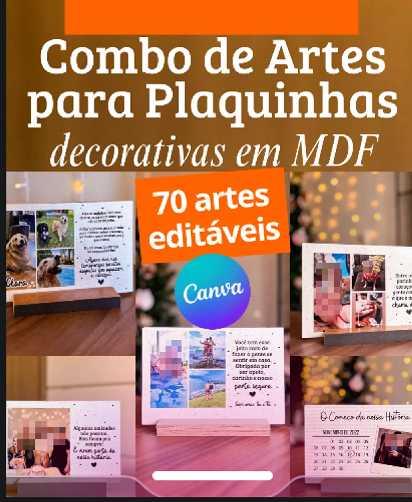 70 Artes para Plaquinhas Diversas Editável em Canva 1