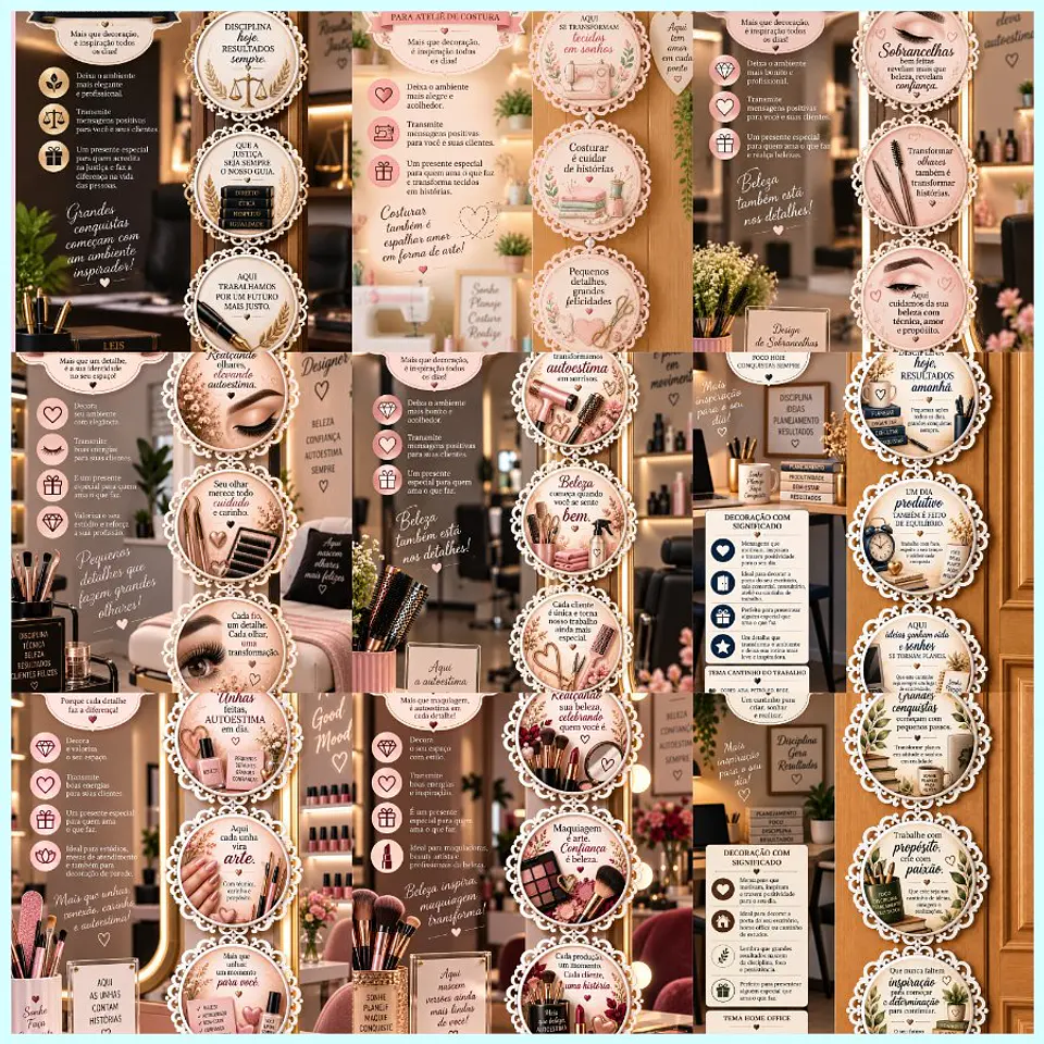 300 Artes para Penduricalhos Bottons Artigos de decoração Arquivo em Pdf  3