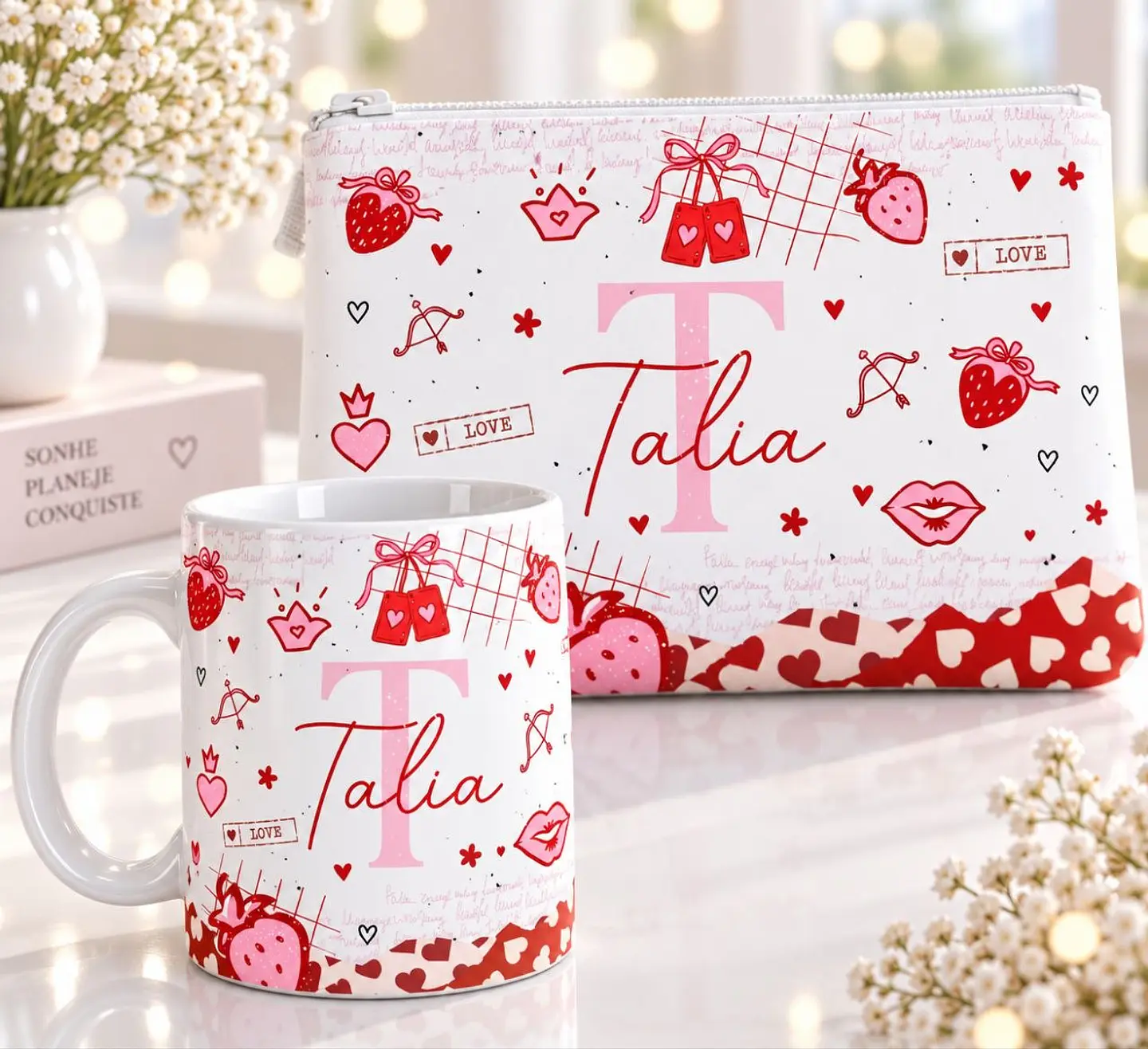 Artes para Caneca Alfabeto Coleção Flores do Amanha em Canva 5
