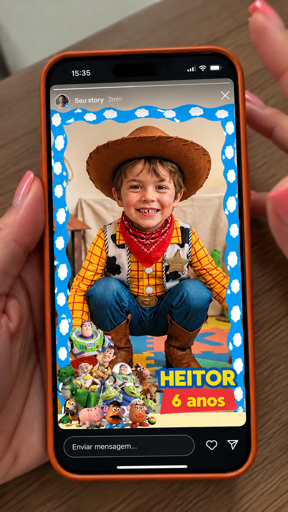 80 Artes para Molduras Personalizado Tema Personagens para Stories do Instagram em Canva 2