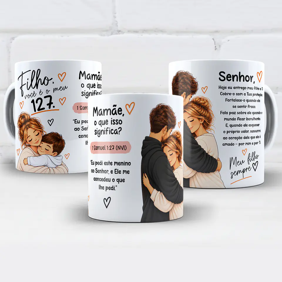 Artes para Caneca Filho você é meu 127 em Png  1