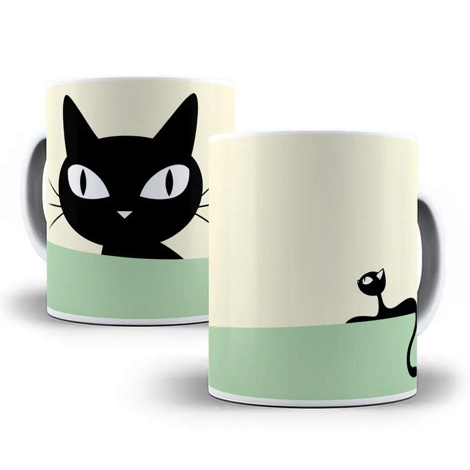Artes para Caneca Gatinho em Png  1