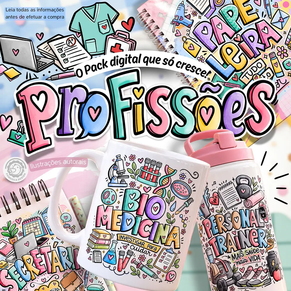 19 Artes para Caneca Profissões Arquivo em Png  1