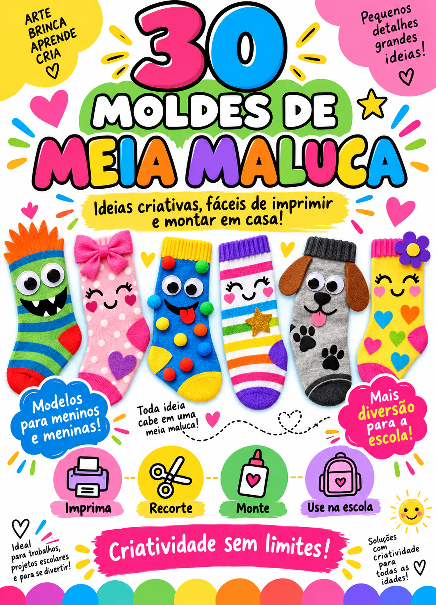 170 Arquivos para Escola Cabelo e Mochila Maluca, Meia Maluca - Com atualizações Futuras Arquivos em Pdf  6