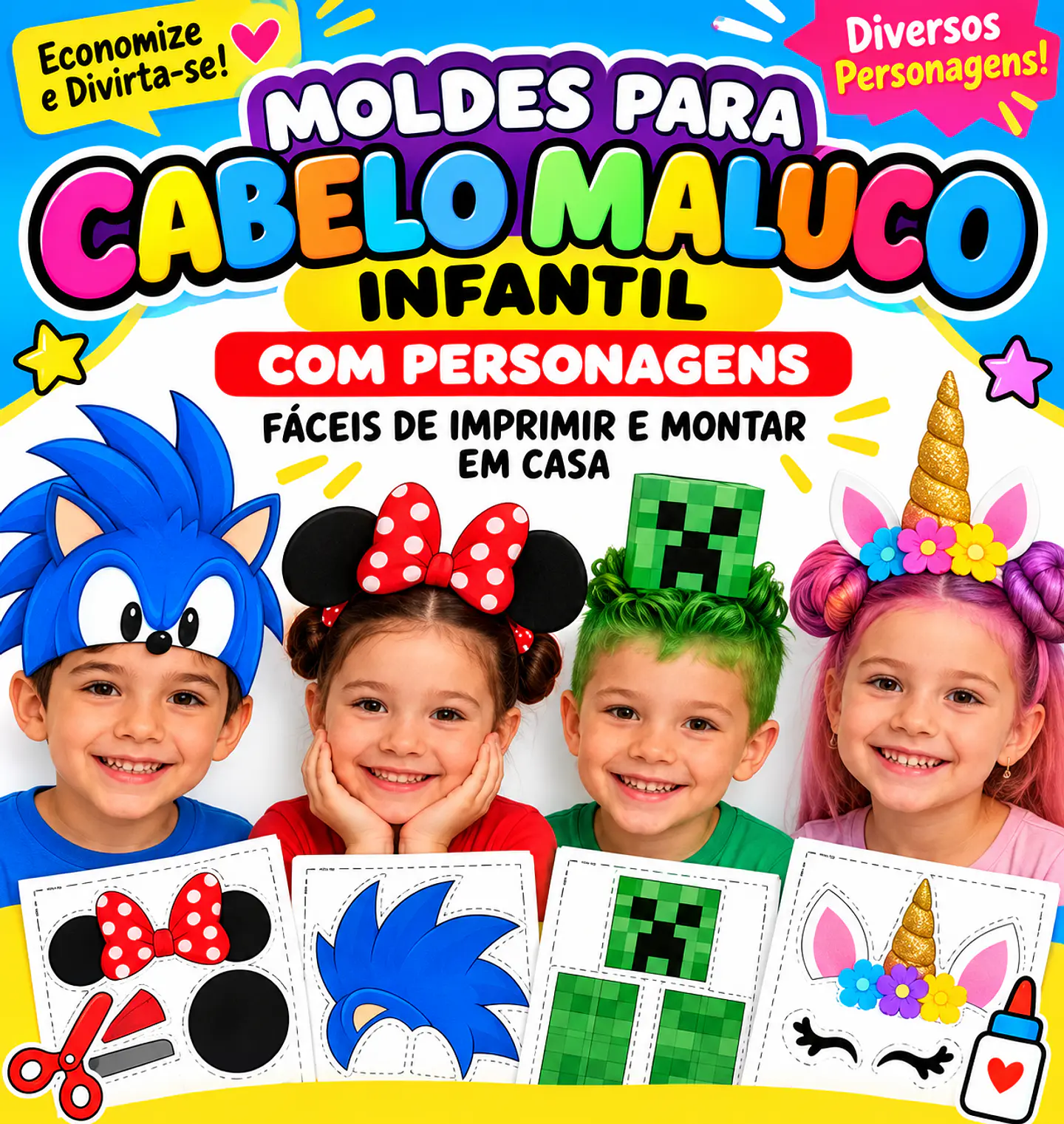 170 Arquivos para Escola Cabelo e Mochila Maluca, Meia Maluca - Com atualizações Futuras Arquivos em Pdf  7