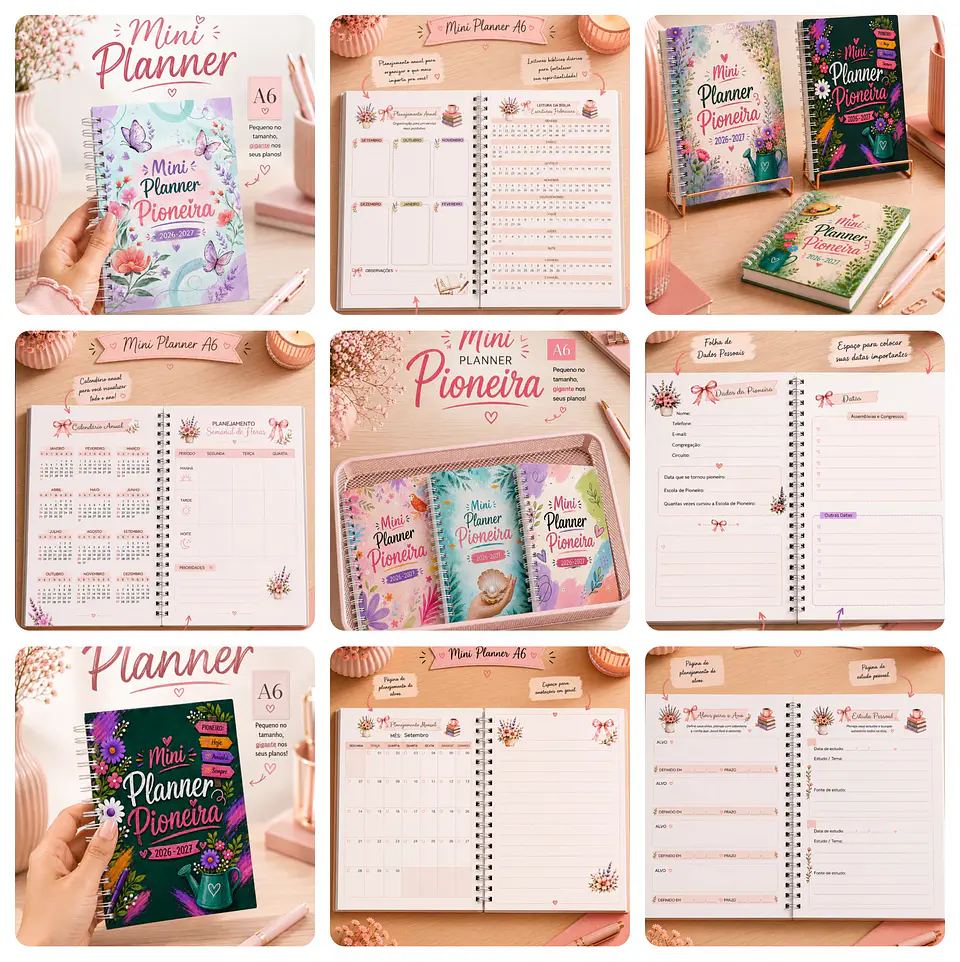 Mega Pack Planner 2027 + Agendas Profissionais | 80 Profissões + A5, Master e Slim 11