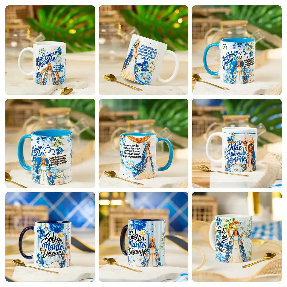 14 Artes para Caneca e Azulejo Nossa Senhora Aparecida Arquivo em Png 1