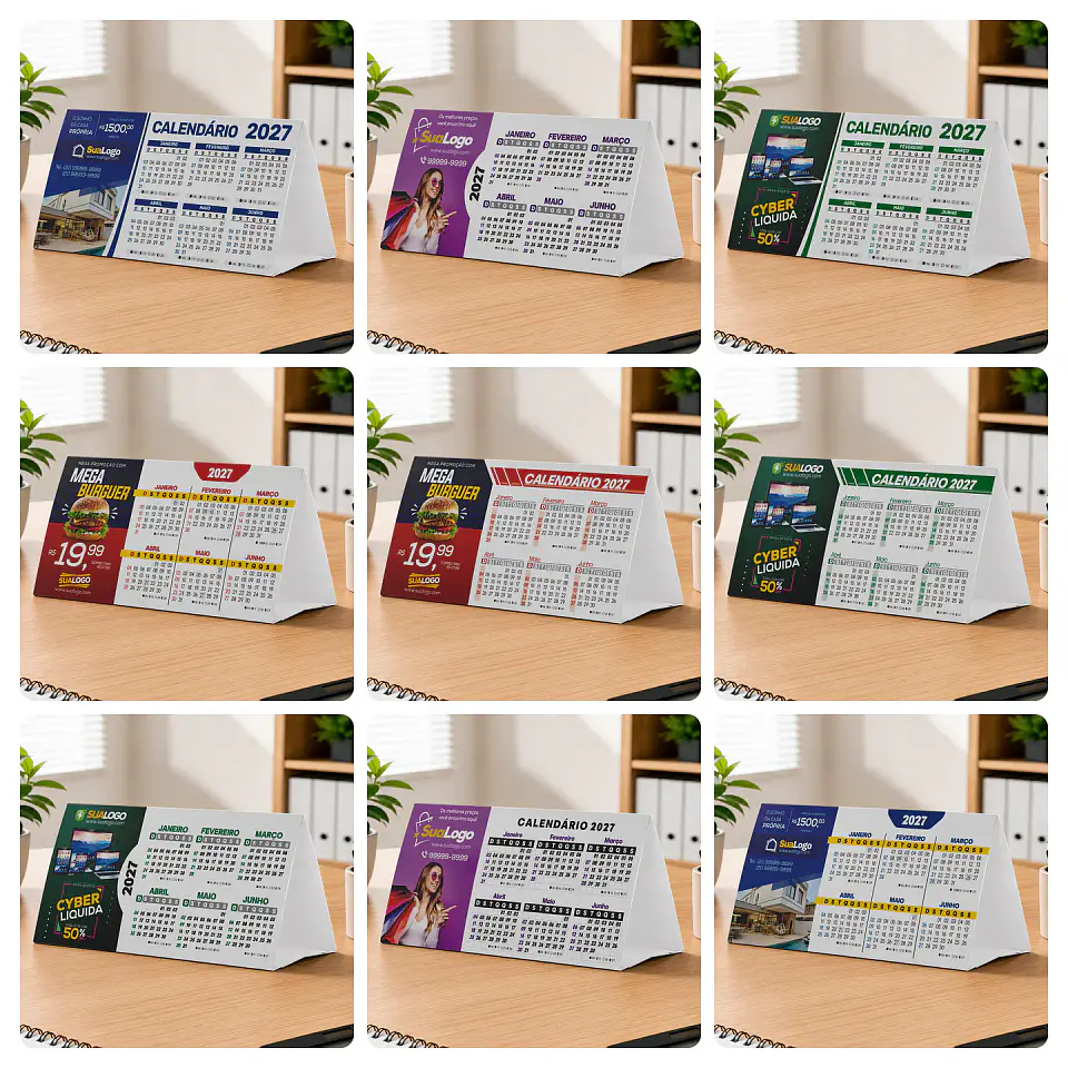 Mega Kit Calendário 2027 Editável Canva Corel PDF PNG 14