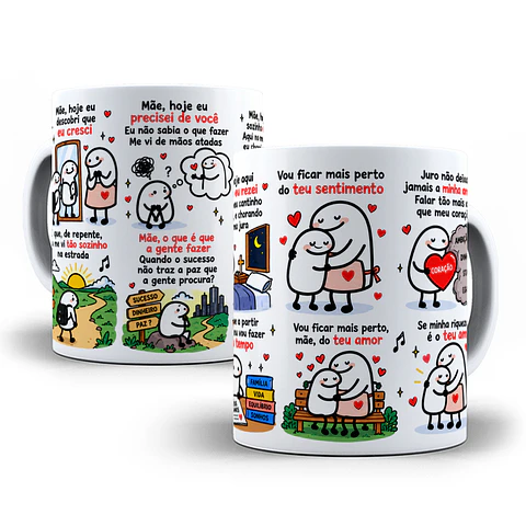 Artes para Caneca Flork Mãe hoje eu descobri que cresci - Musica Mãe Rick e Renner em Png