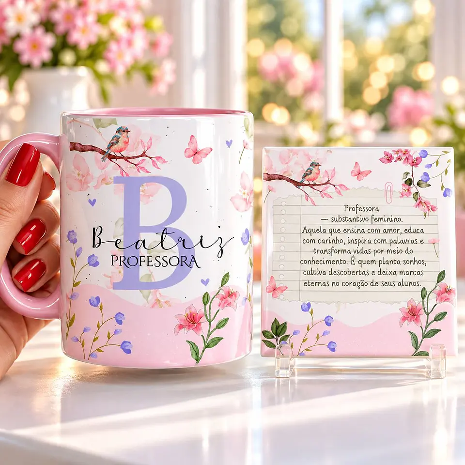 Arte para Caneca e Azulejo Dia dos professores Arquivo em Canva Grátis | Sublimação 1
