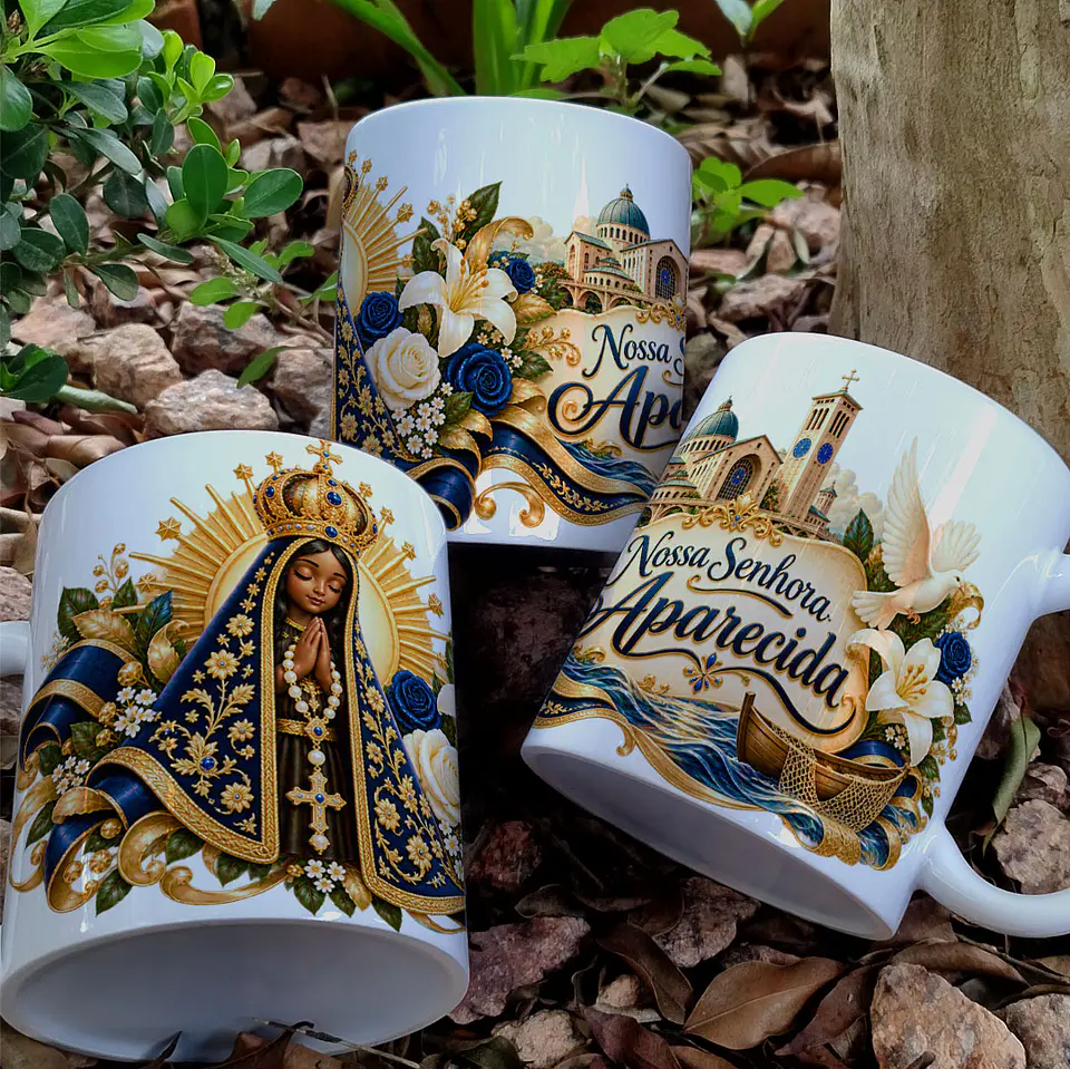 6 Artes para Caneca Nossa Senhora Aparecida Arquivo em Jpg  1