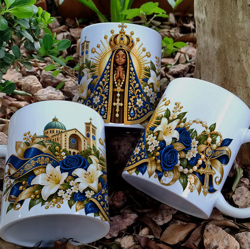 6 Artes para Caneca Nossa Senhora Aparecida Arquivo em Jpg  2