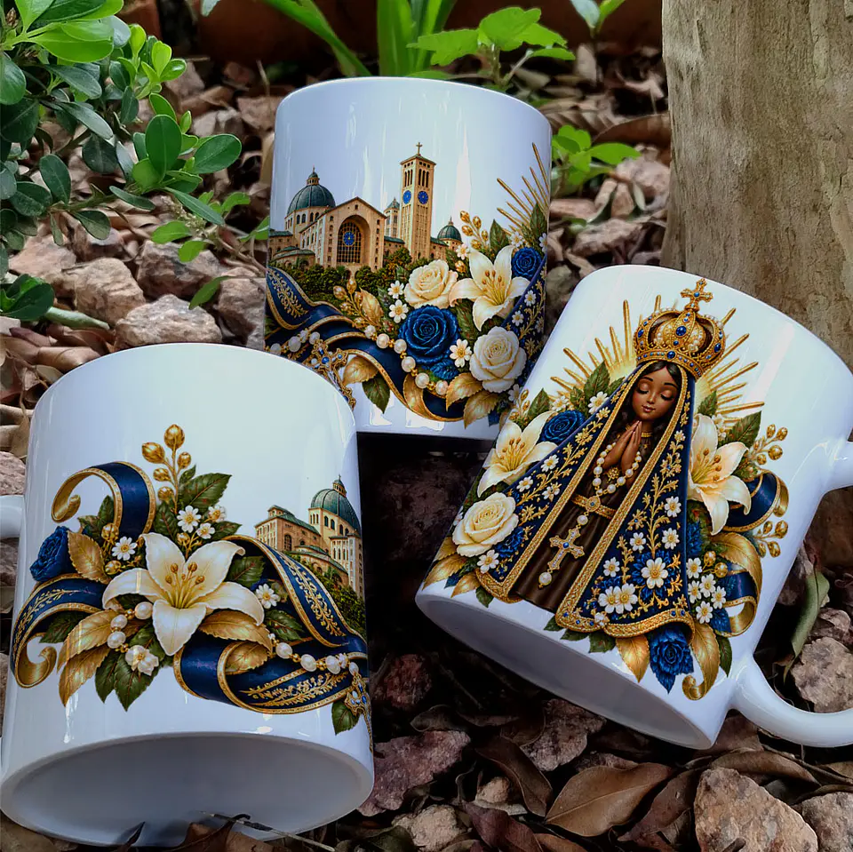 6 Artes para Caneca Nossa Senhora Aparecida Arquivo em Jpg  3
