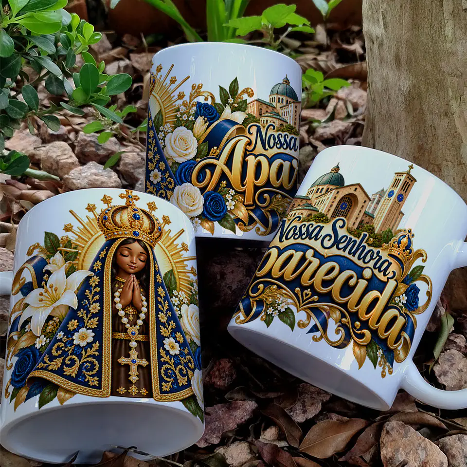 6 Artes para Caneca Nossa Senhora Aparecida Arquivo em Jpg  5