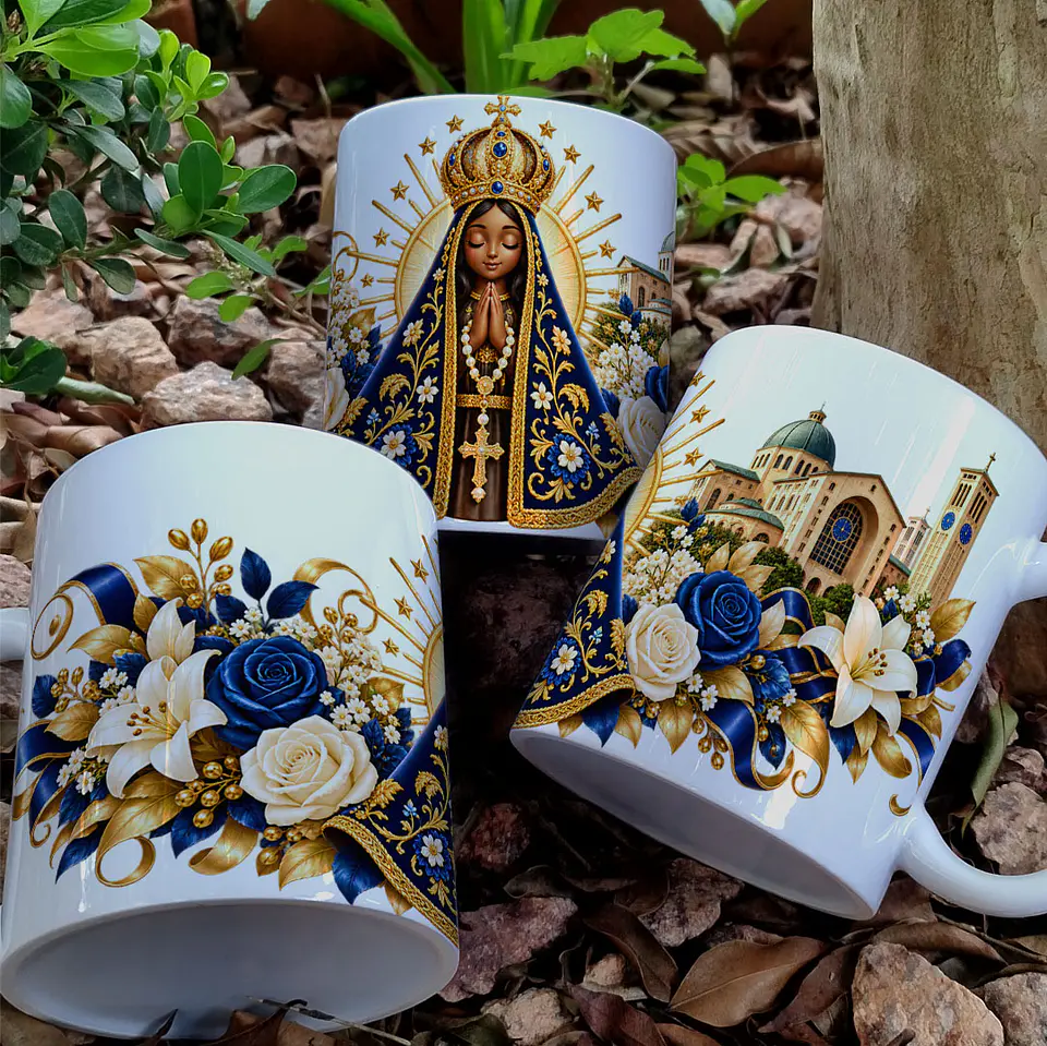 6 Artes para Caneca Nossa Senhora Aparecida Arquivo em Jpg  6