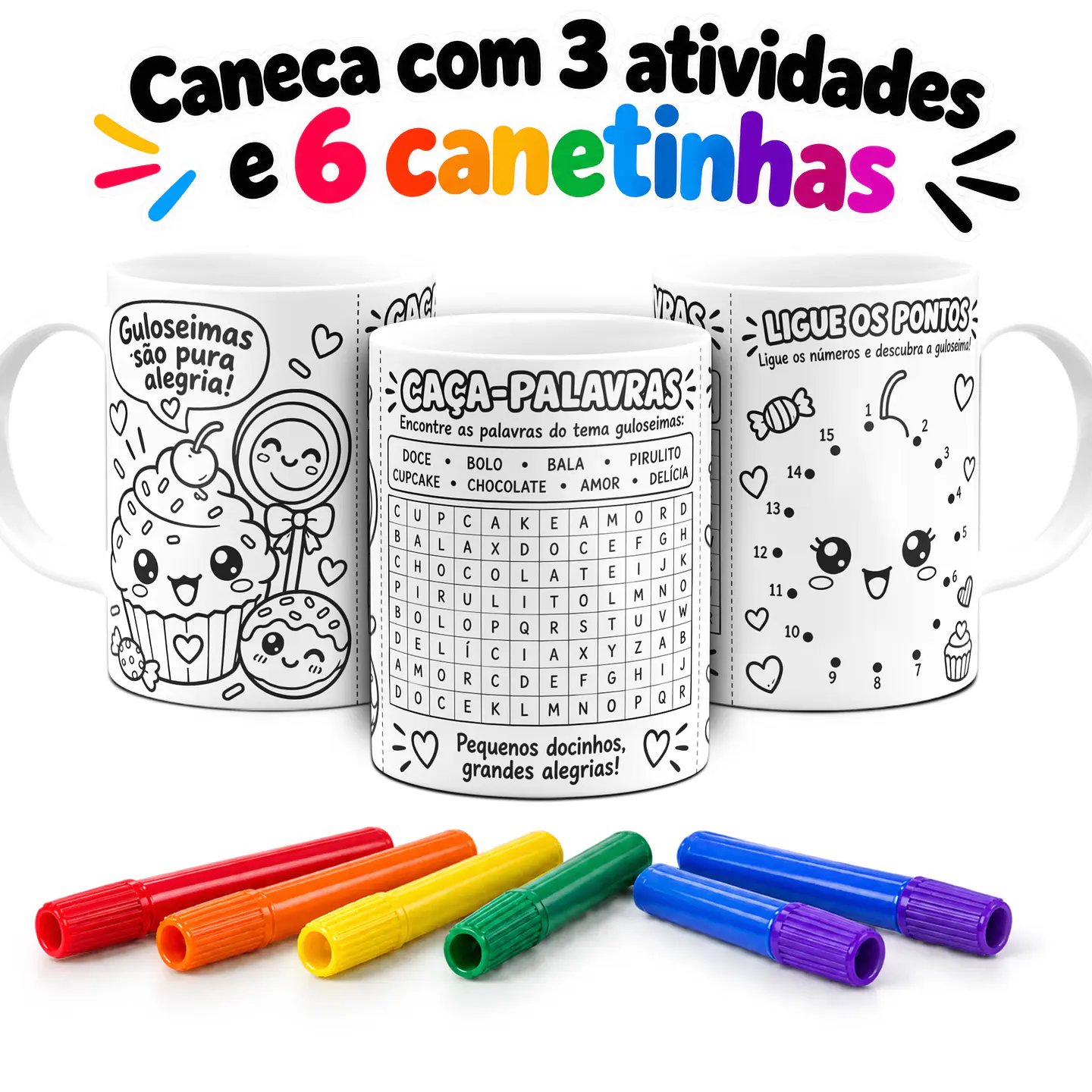 10 Artes para Caneca Colorir com Atividades Arquivo em Jpg 1