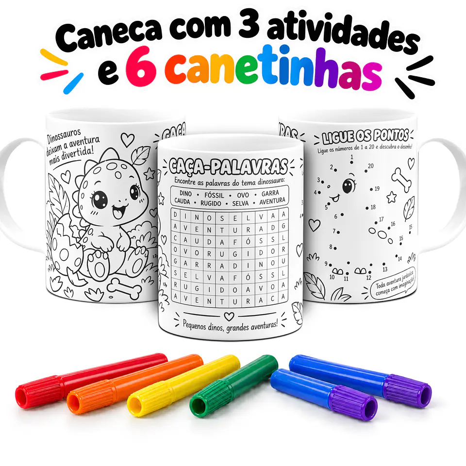 10 Artes para Caneca Colorir com Atividades Arquivo em Jpg 2