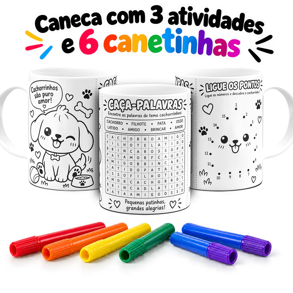 10 Artes para Caneca Colorir com Atividades Arquivo em Jpg 5
