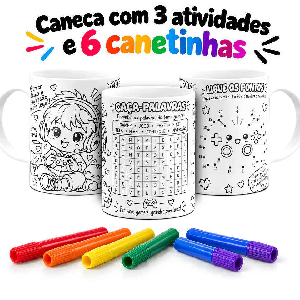 10 Artes para Caneca Colorir com Atividades Arquivo em Jpg 6