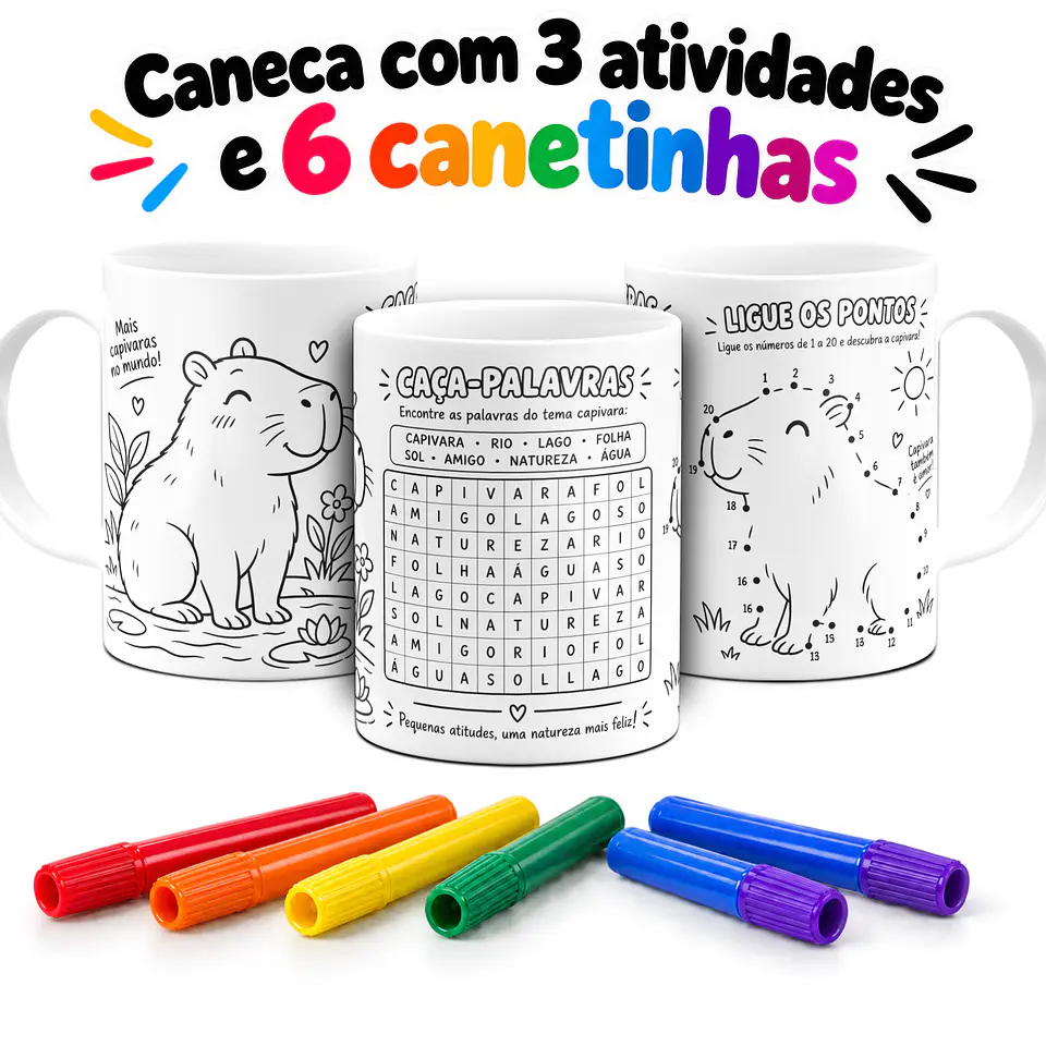 10 Artes para Caneca Colorir com Atividades Arquivo em Jpg 8