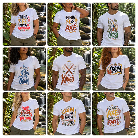 38 Artes para Caneca e Camisa Orixás Arquivos Editáveis 