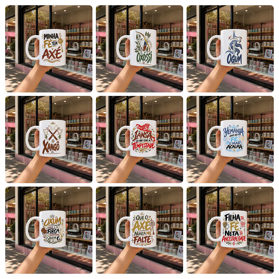 38 Artes para Caneca e Camisa Orixás Arquivos Editáveis  2