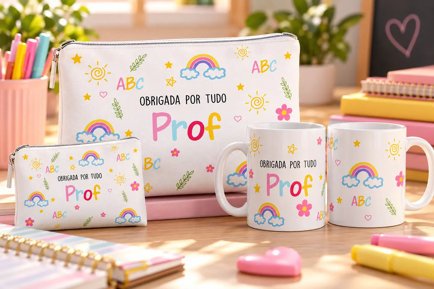 Arte para Caneca e Bolsinha Dia dos Professores Arquivo Editável  1