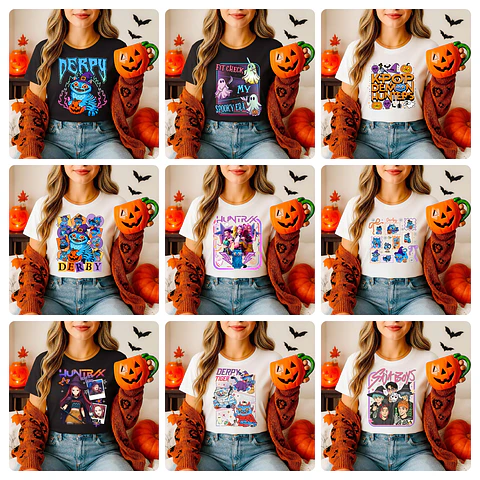 26 Artes para Camisa Huntrix - Halloween Arquivo em Png