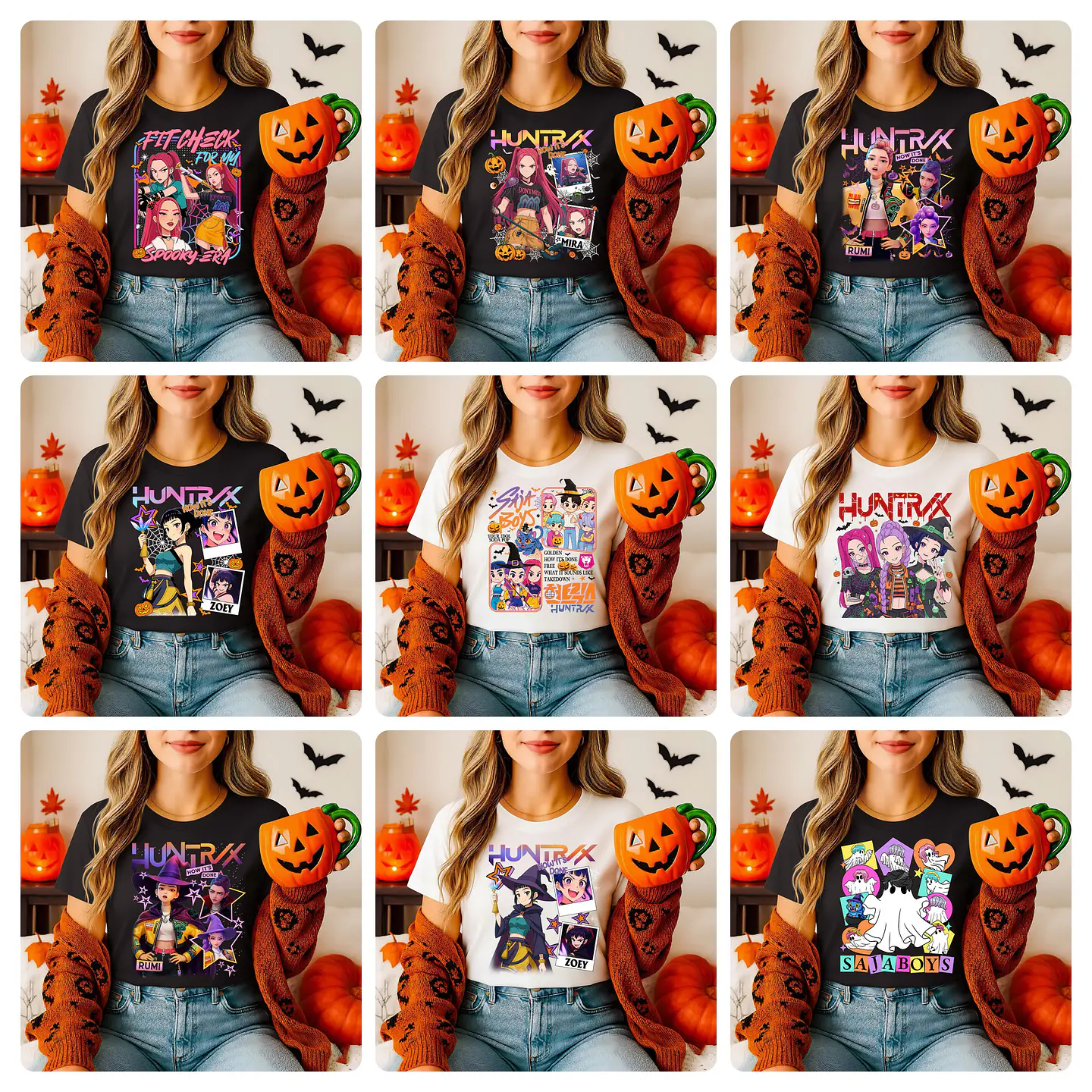 26 Artes para Camisa Huntrix - Halloween Arquivo em Png 2