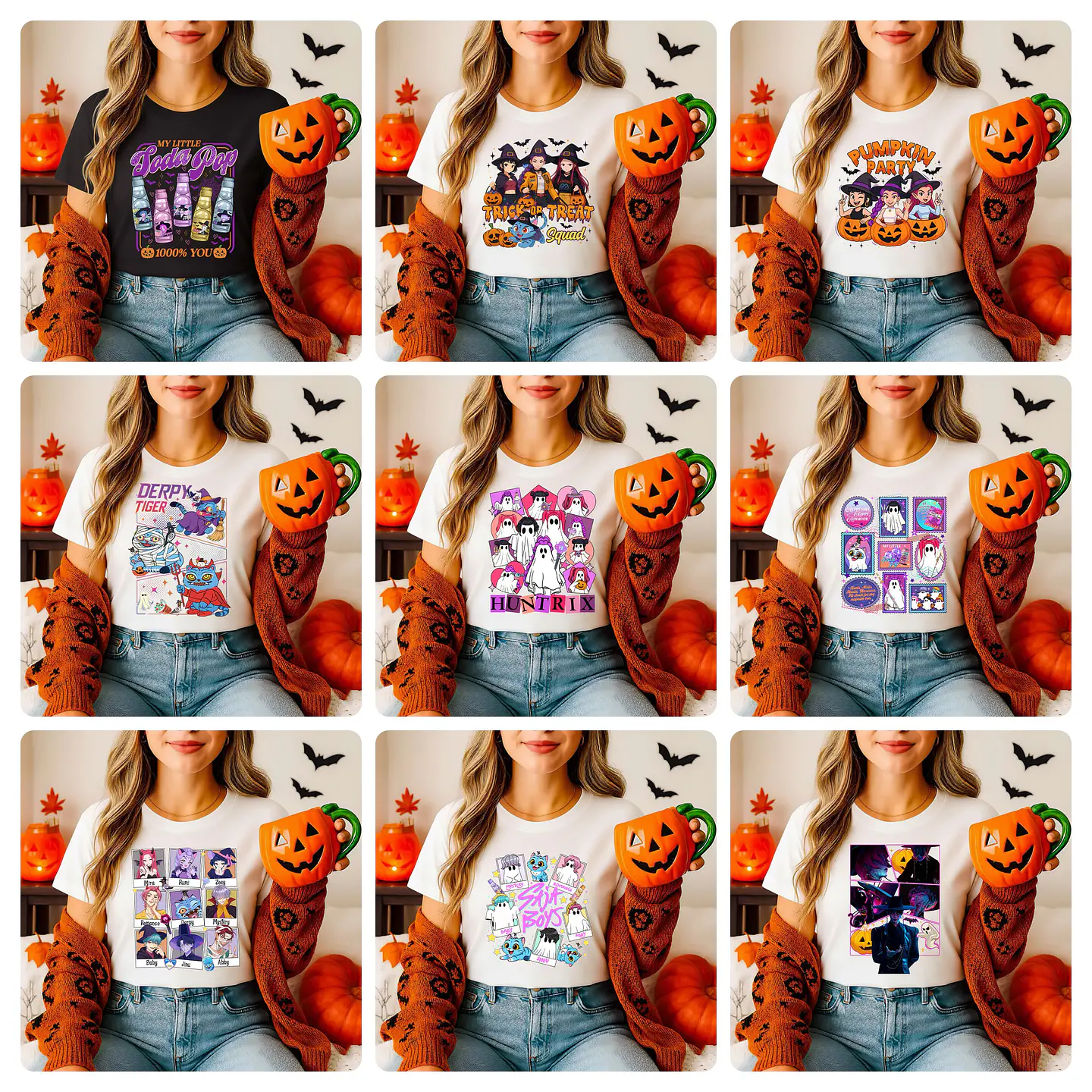 26 Artes para Camisa Huntrix - Halloween Arquivo em Png 3