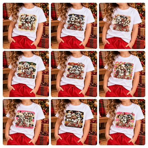 35 Artes para Camisa Infantil Natal Arquivo em Png