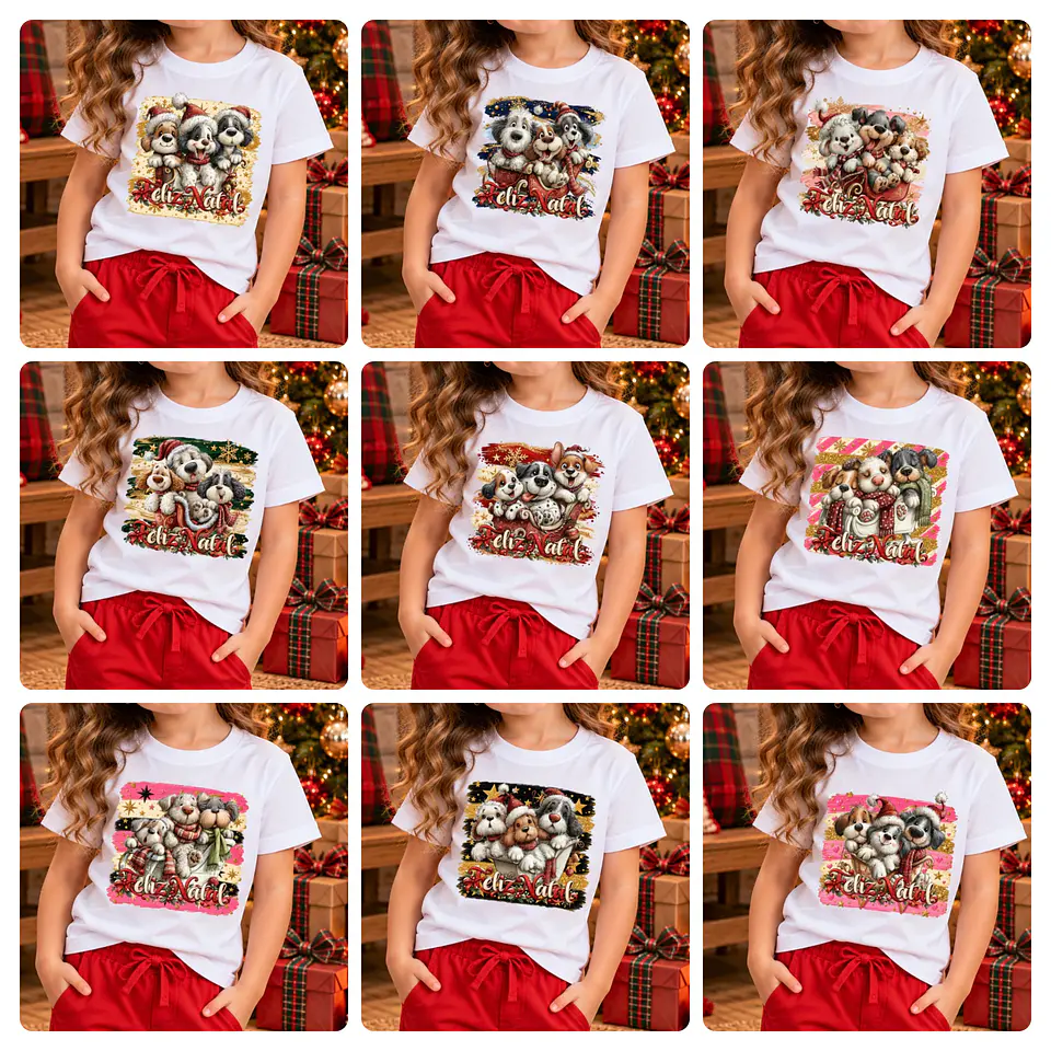 35 Artes para Camisa Infantil Natal Arquivo em Png 1